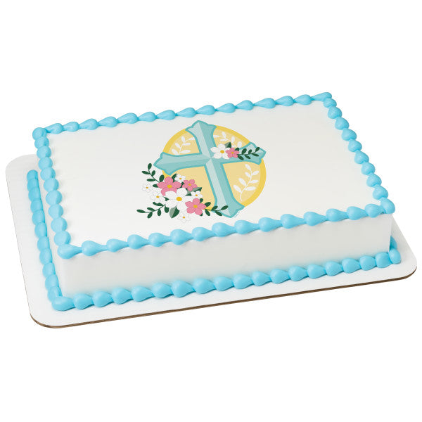 Cross Cake with flowers