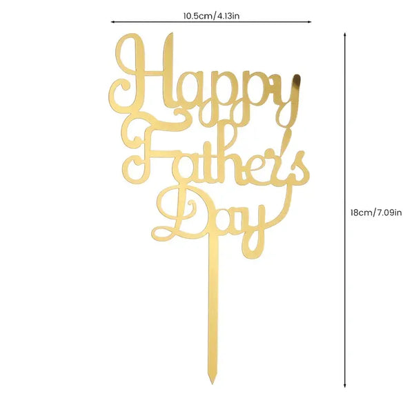 Happy Father's Day - Cake Topper - Cake Pick - Cake Decoration