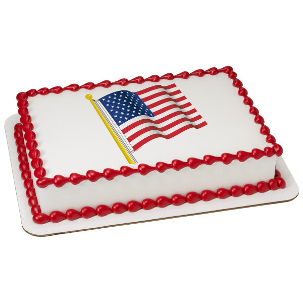 Amazon.com: American Flag (Nr1) - Edible Cake Topper - 10